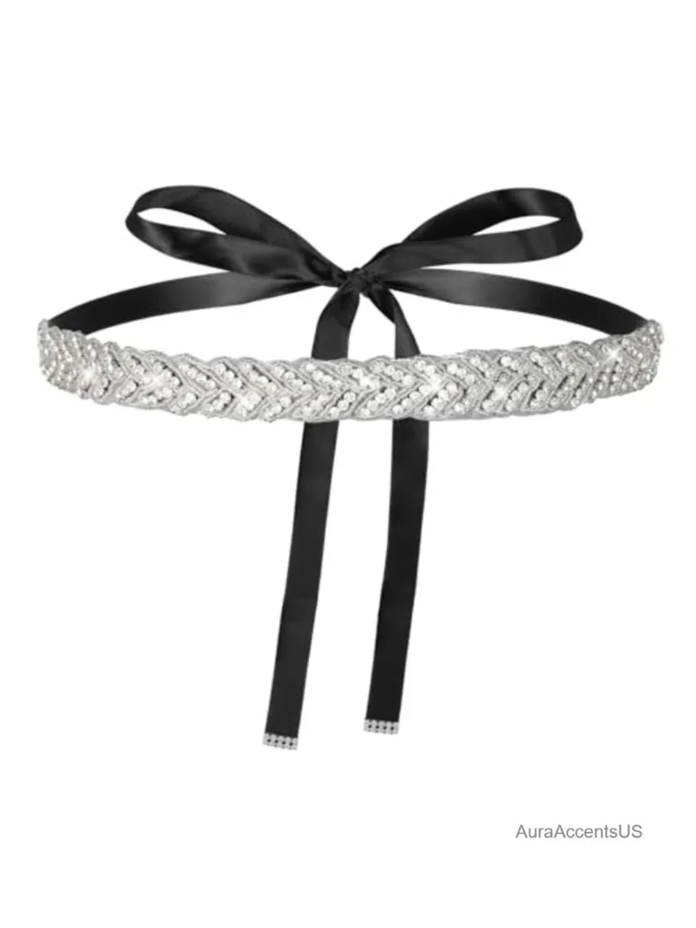 Sparkly Rhinestone Belt for Women Dress Wedding Party Crystal Sash Adjustable